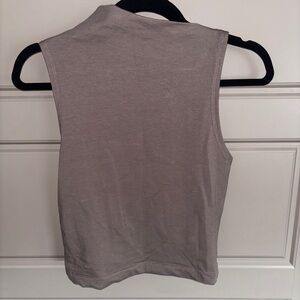 Zara asymmetrical mock neck tank